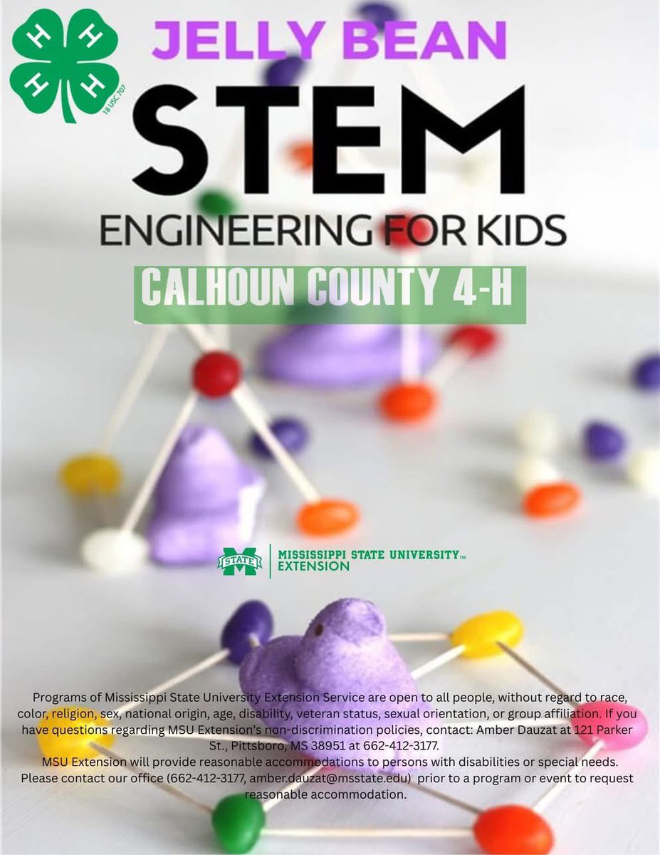 CalhounCoExt's tweet image. Calhoun 4-H youth became Engineers for the day! The Jelly Bean STEM project was a success. Youth were encouraged to be creative, use problem-solving skills, while building structures. Youth worked to build geometric shapes and weight to keep their structure sturdy &amp;amp; strong.#MS4H