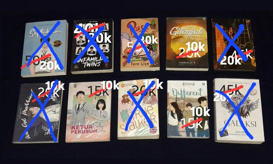 ❗❗WTS PRELOVED NOVEL❗❗

• Dom Solo (bisa COD) 
• Good condi
• Ori 100%
• Bisa CO oren 🍊
• Bisa nego
• Free packing

Feel free buat tanya" dulu atau minta fotoin kondisinya