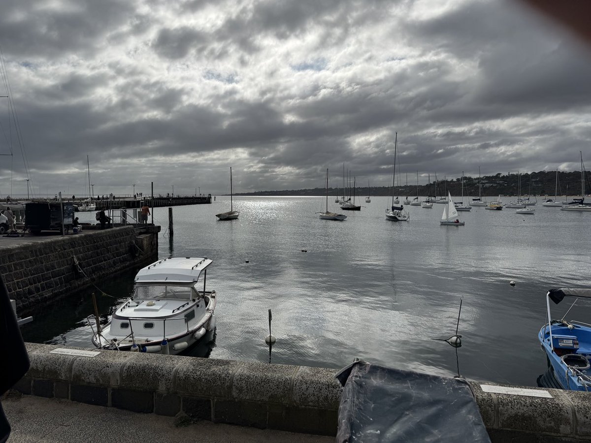 Breakfast with my wife this morning Great view Mornington Victoria