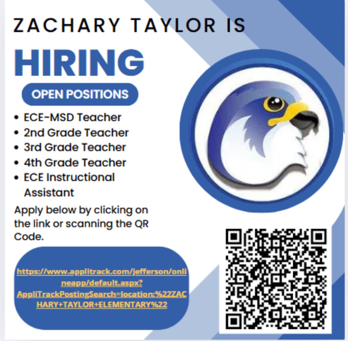 Come join our ZT family! Internal and external applicants can apply!￼ <a href="/JCPSKY/">JCPS</a>