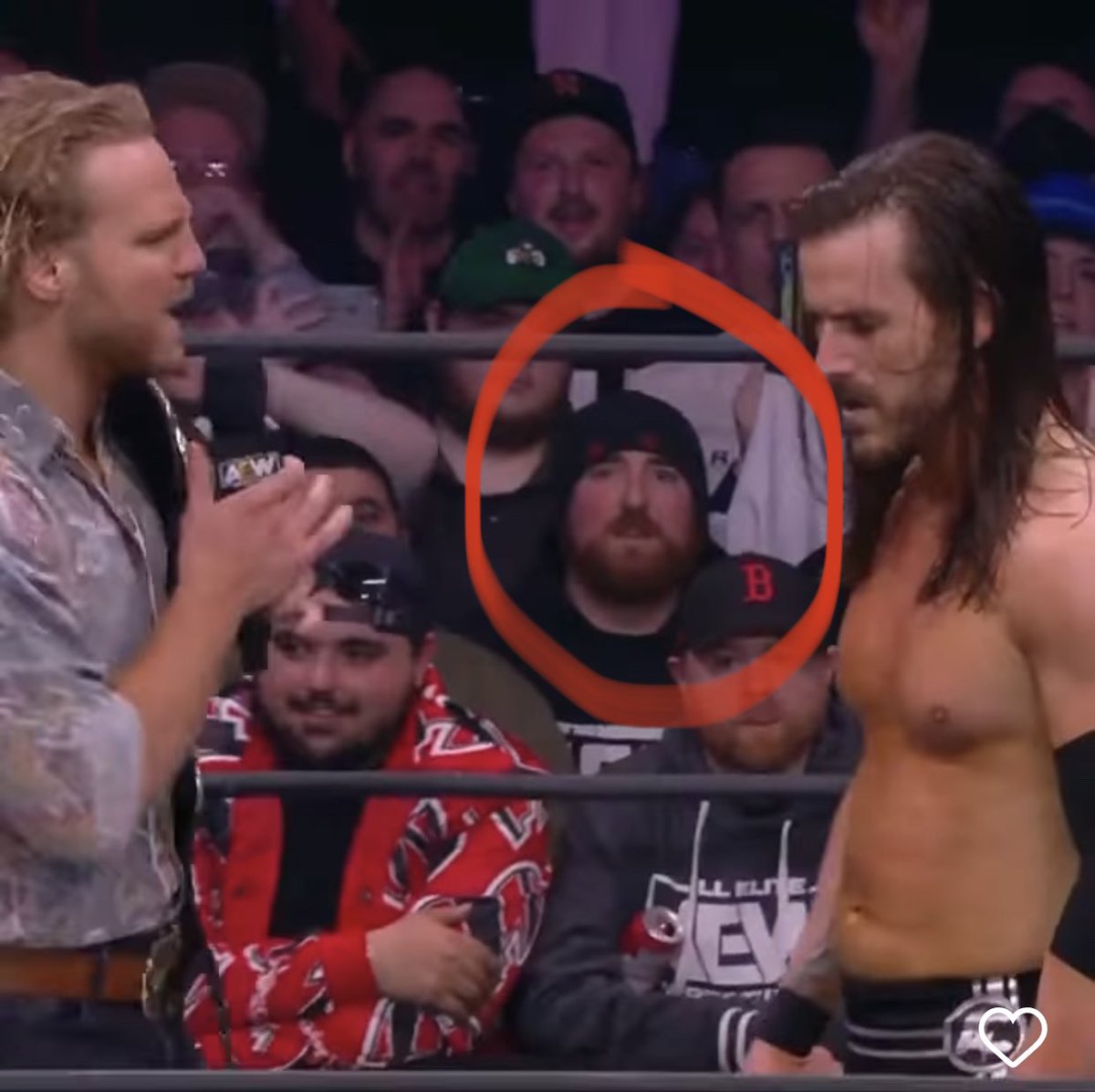 CVHighlights247's tweet photo. Paid $90 for second row seats at Dynamite 4/6/2022 in Boston. Was on TV the entire night. If you think affordable tickets are a bad thing then you’re an idiot. https://t.co/s5pb25KsTb
