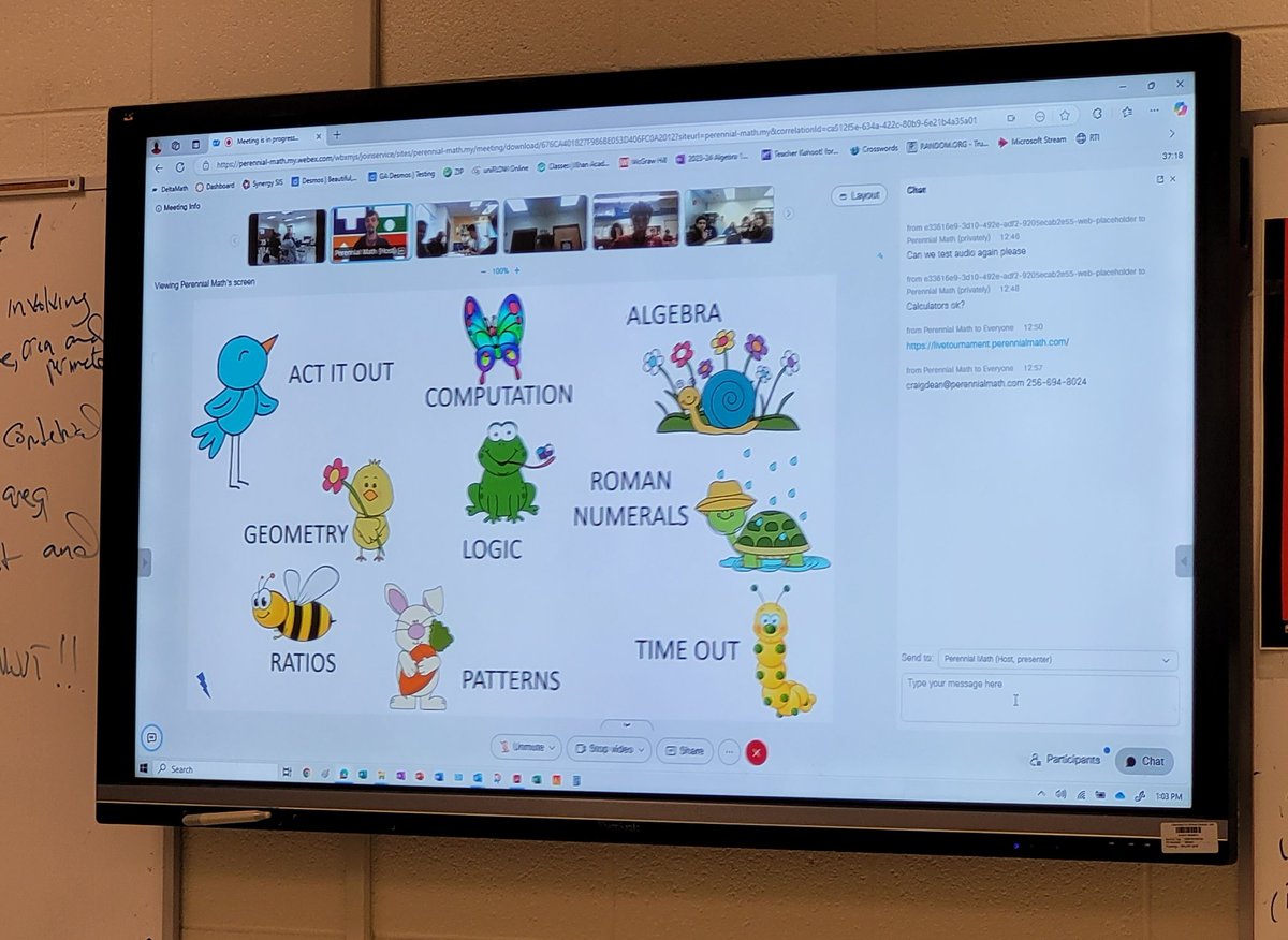 I had the privilege to watch some Math team members in action today! Led by Mr. Luke &amp; Mrs. Howard, the team faces a series of questions in various categories like the Spring ones shown here. They compete with schools all around the state.