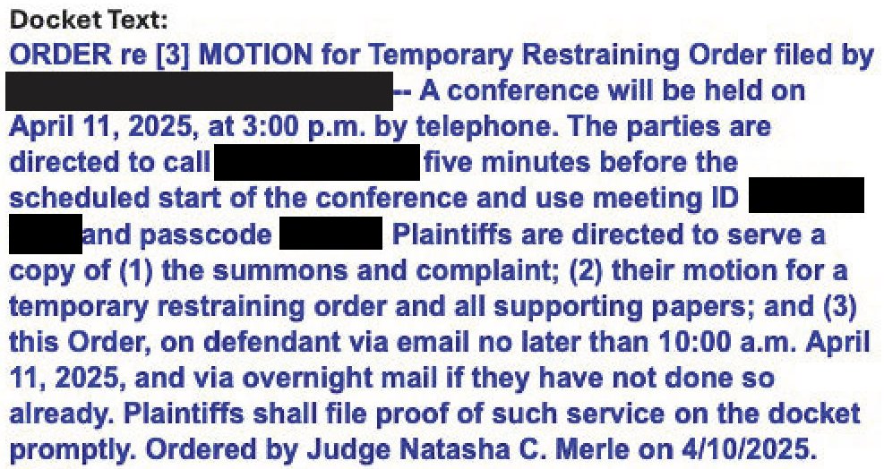 Judge Merle sets a status conference for tomorrow in Brooklyn for a student who's SEVIS/F1 was terminated for . . . wait for it . . . a traffic citation nearly 10 years ago. #SaveSEVIS #F1