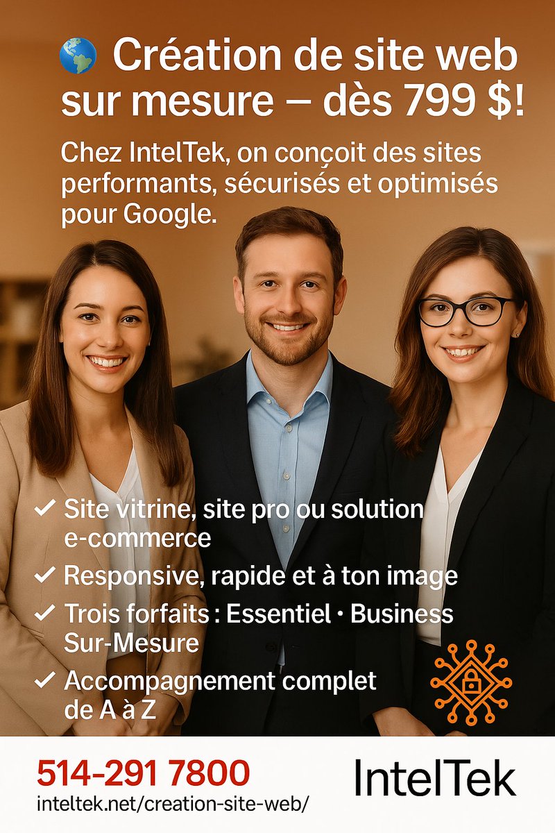 intel_tek's tweet image. Création de site web
✨ Chaque entreprise mérite un site web qui se démarque.
Avec Inteltek, vous avez un partenaire de confiance dès 799 $.
📞 514-291-7800
👉 inteltek.net/creation-de-si…
#CréationPME #WebDesignPro #InteltekCréation