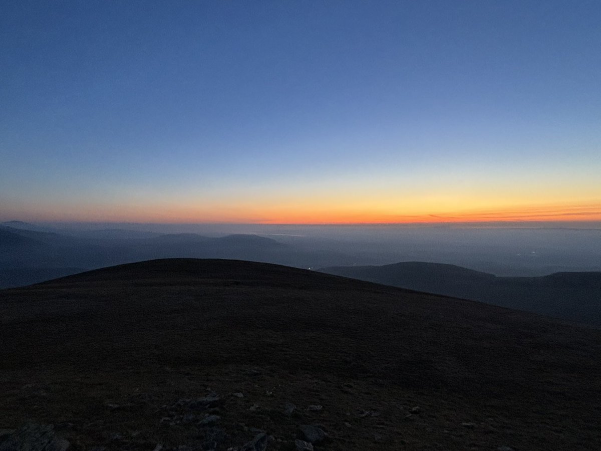Great walk tonight up on the Carneddau mountains.Stunning sunset, Anglesey, the Straights and <a href="/CarneddauPonies/">Carneddau Mountain Pony Society</a> in the darkness