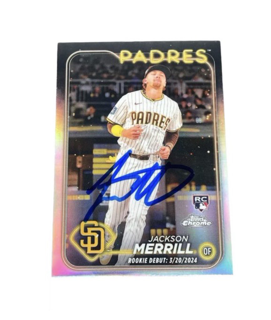 QuackedOnPadres's tweet photo. 🚨Surprise Redo Giveaway🚨

Original winner never got back to us so their loss is your gain!

Prize: In-person signed Jackson Merrill Rookie Debut Card, provided by @TimHaren27-more on him in a second.

How to win-LIKE\RT\FOLLOW both @QuackedOnPadres and @TimHaren27

Winner will be announced via live stream on 4/25

Also please make sure to reach out to @TimHaren27 through his contact info on the second photo if you would like to have any items signed by Jackson Merrill!