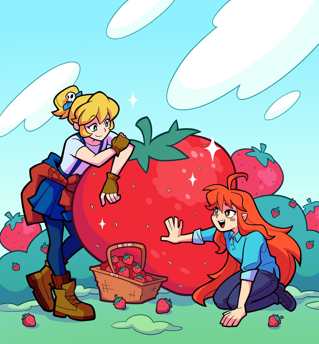 NecroDancerGame's tweet image. strawberry picking season's coming soon 🍓