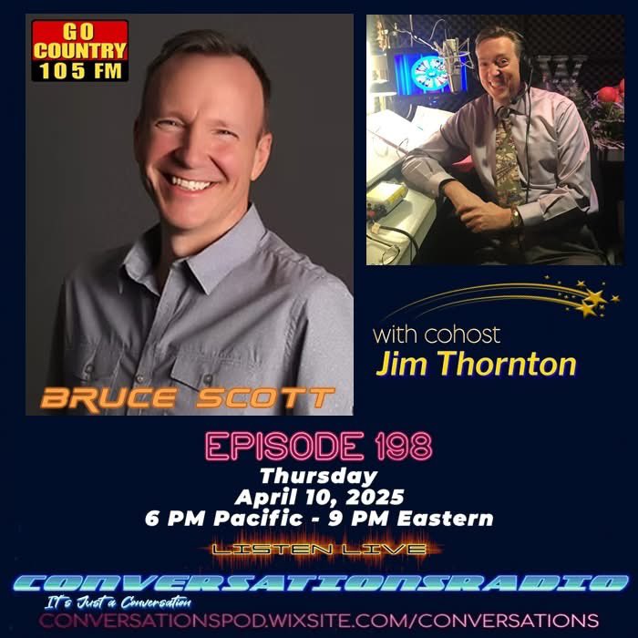 Ep.198 with radio legend Bruce Scott from Go Country 105 &amp;  Equally legendary cohost Jim Thornton - the voice of Wheel of Fortune and a veteran in LA radio too! Join us LIVE
Tonight - 6 PM Pacific - 9 PM Eastern Listen Live 🔊
s36.myradiostream.com:19038/listen.mp3
#bruce105 #jimthornton
