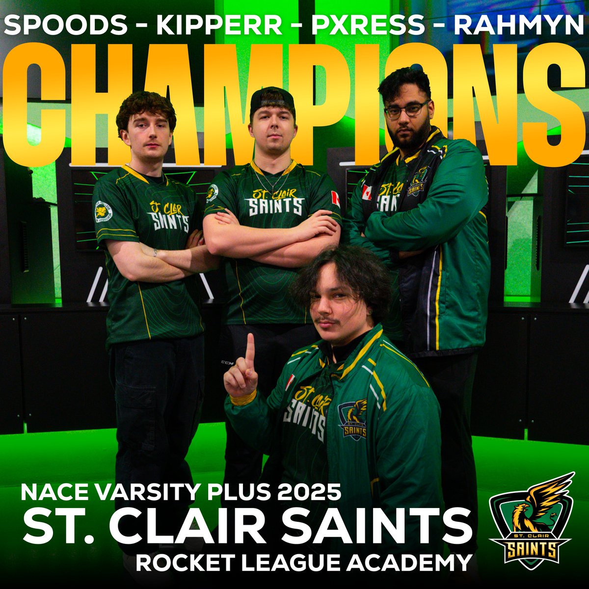 We are your Rocket League NACE Varsity Plus East 1 Champions! 🏆

🏆<a href="/spoodss/">ben</a> 
🏆@KipperrRL 
🏆<a href="/rahmynn/">rahmyn</a> 
📋 <a href="/iampxress/">pedro</a>
