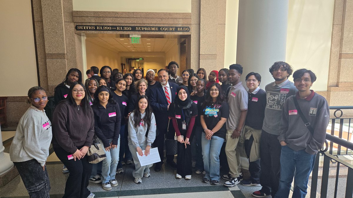 TPCSAnews's tweet photo. Harmony School of Innovation-Katy’s Service Leadership Society took on the Capitol! While meeting with Rep. @morgan4texas, Sen. @LoisKolkhorst, and Rep. @DoctorLalani, they gained firsthand insight into the legislative process. Future leaders in action! 👏🏛️ #TXChartersWork #txed https://t.co/YUYcULtLdy