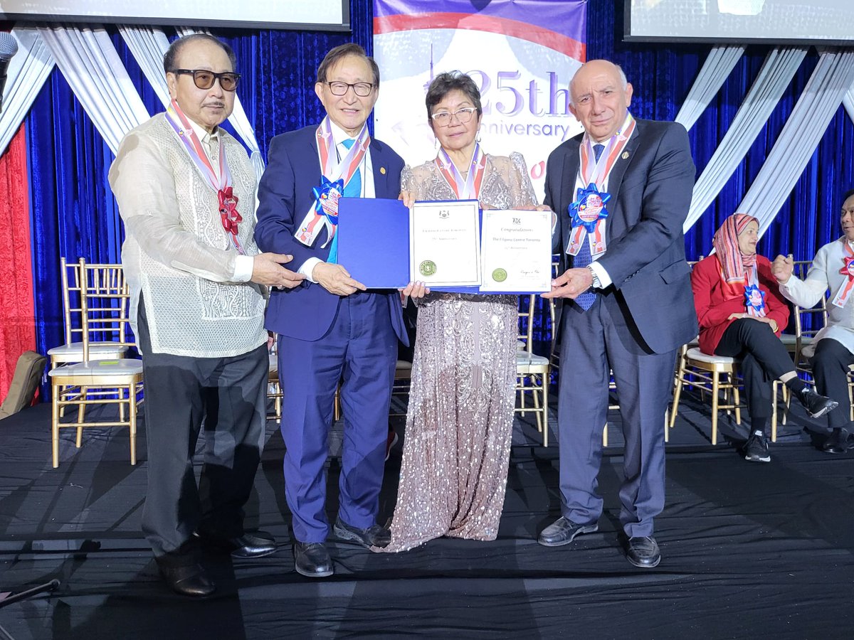 RaymondChoPC's tweet photo. Congrats @FCTFilCentreTor in #ScarbTO on their 25th Anniversary๐
25 years of dedication and community building. A pillar of strength, preserving cultural heritage, supporting fellow kababayan, and fostering a vibrant #FilCan community ๐ต๐ญ๐จ๐ฆ
Here's to many more milestones ahead! https://t.co/UfqGvCpzp4