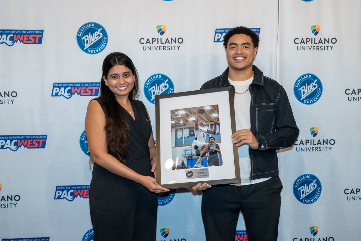 CapilanoBlues's tweet photo. The @CapilanoU Blues Male Athlete of the Year is Ahmad Athman from men's basketball; congratulations, Ahmad! #GoBlues #BleedBlue #CapU https://t.co/giINQCjFrO