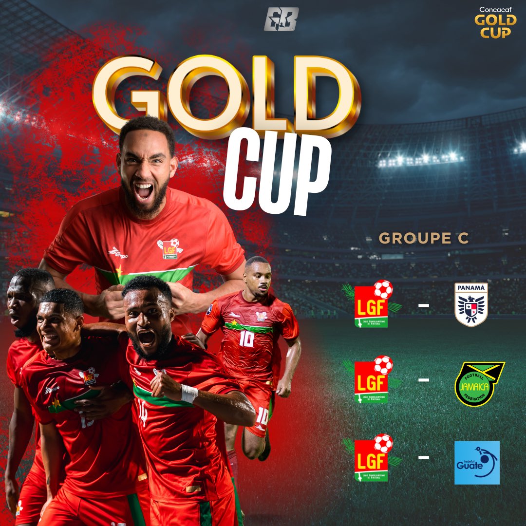 #GoldCup

Nos adversaires à la @goldcup : 🇵🇦🇯🇲🇬🇹 💪🏾👊🏾

#TeamGwadloup