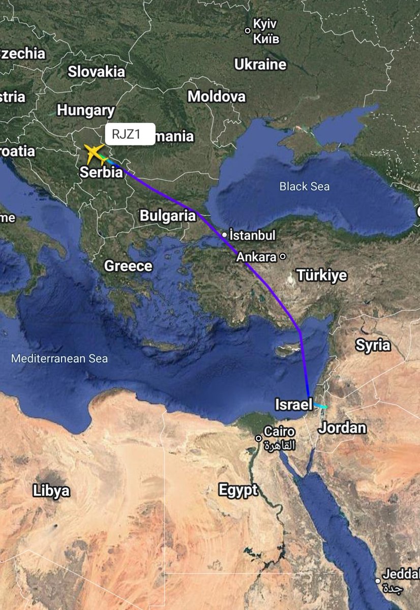 Lukai1861's tweet photo. #Serbia #Jordan | Jordan cargo aircraft in Serbia
#PIL01 (Reg: RJAF-360, Ilyushin Il-76TD of the Jordan 🇯🇴 Air Force) arrived yesterday in #Belgrade at 15:35 and departed at 21:12 to Amman, Jordan.
See the last #PIL01 routes from Jordan to Serbia ⬇️ https://t.co/jhV8Kpe3cg