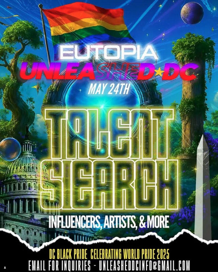 UnleashedDC's tweet image. Unleashed DC, the most popular weekend of parties for Black lesbian &amp;amp; queers during #DCBlackPride is looking for creatives, influencers &amp;amp; artists to be a part of the ultimate DC Black Pride x World Pride 2025 experience ✨ DM if you are interested!!!

Tix: UnleashedDC.com