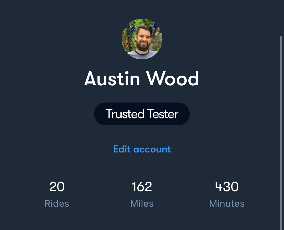 AustinKWood's tweet photo. @Waymo This is my 20th ride. I love @Waymo. And every time I can’t help but see so much unrealized UX potential! https://t.co/UK6DOHeA6x