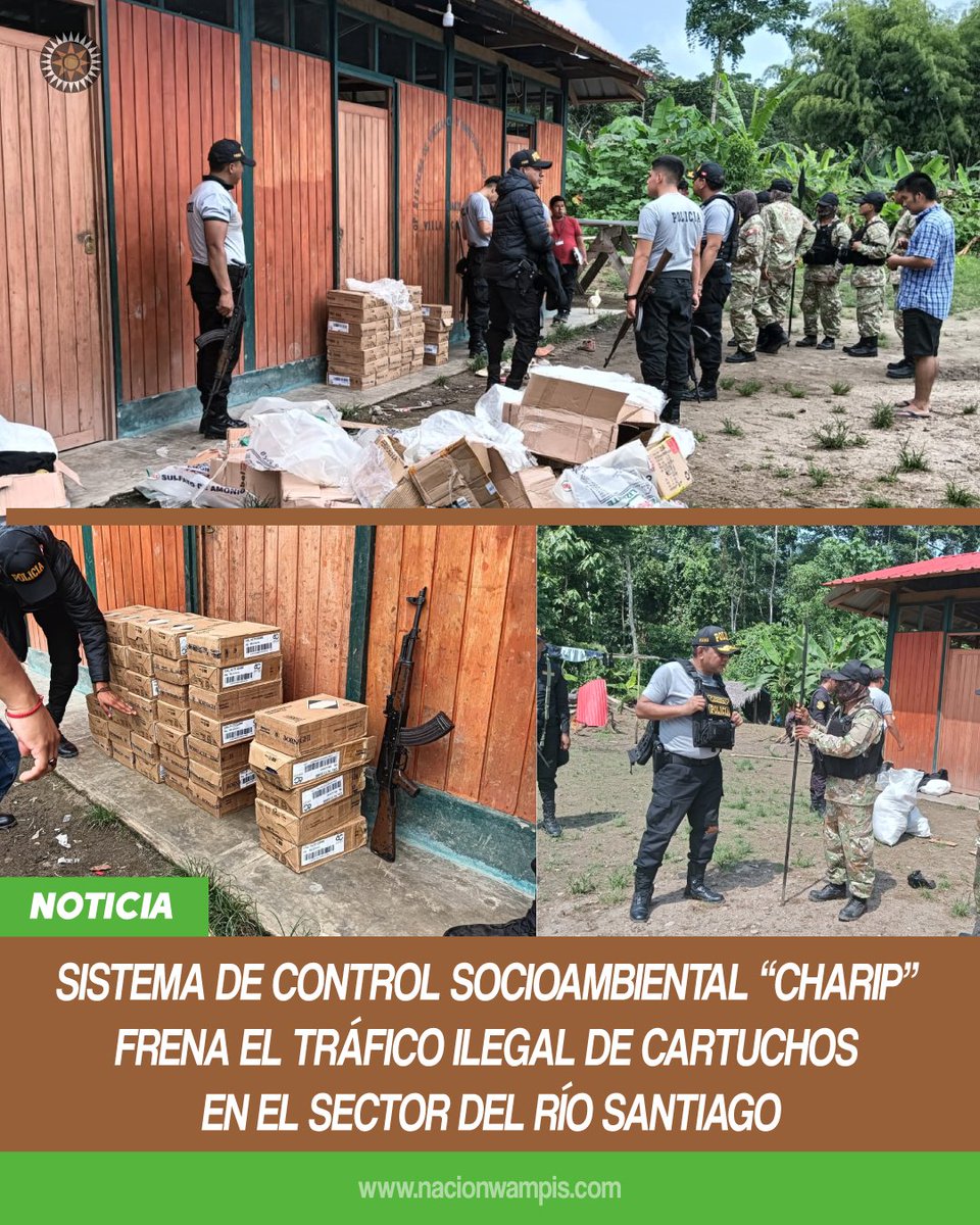 Gobierno Territorial Autónomo de la Nación Wampís (@nacionwampis) on Twitter photo Charip⚡️ de <a href="/NacionWampis/">Gobierno Territorial Autónomo de la Nación Wampís</a> incautó 10mil cartuchos ilegales en río Santiago, Territorio Wampís.
¡Firme defensa territorial!
➡️ nacionwampis.com/sistema-de-con… Charip⚡️ de <a href="/NacionWampis/">Gobierno Territorial Autónomo de la Nación Wampís</a> incautó 10mil cartuchos ilegales en río Santiago, Territorio Wampís.
¡Firme defensa territorial!
➡️ nacionwampis.com/sistema-de-con…