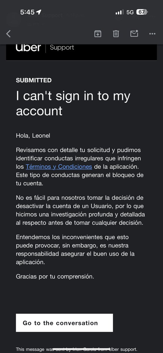 LeeTelly's tweet photo. @Uber reached out to the driver and apparently just took their worked for it to whatever it is he told them, they refused to give me any details and they never sent me the link to file a proper report so not only did I get robbed for my money, they also disabled my account https://t.co/8LttmRSgw8