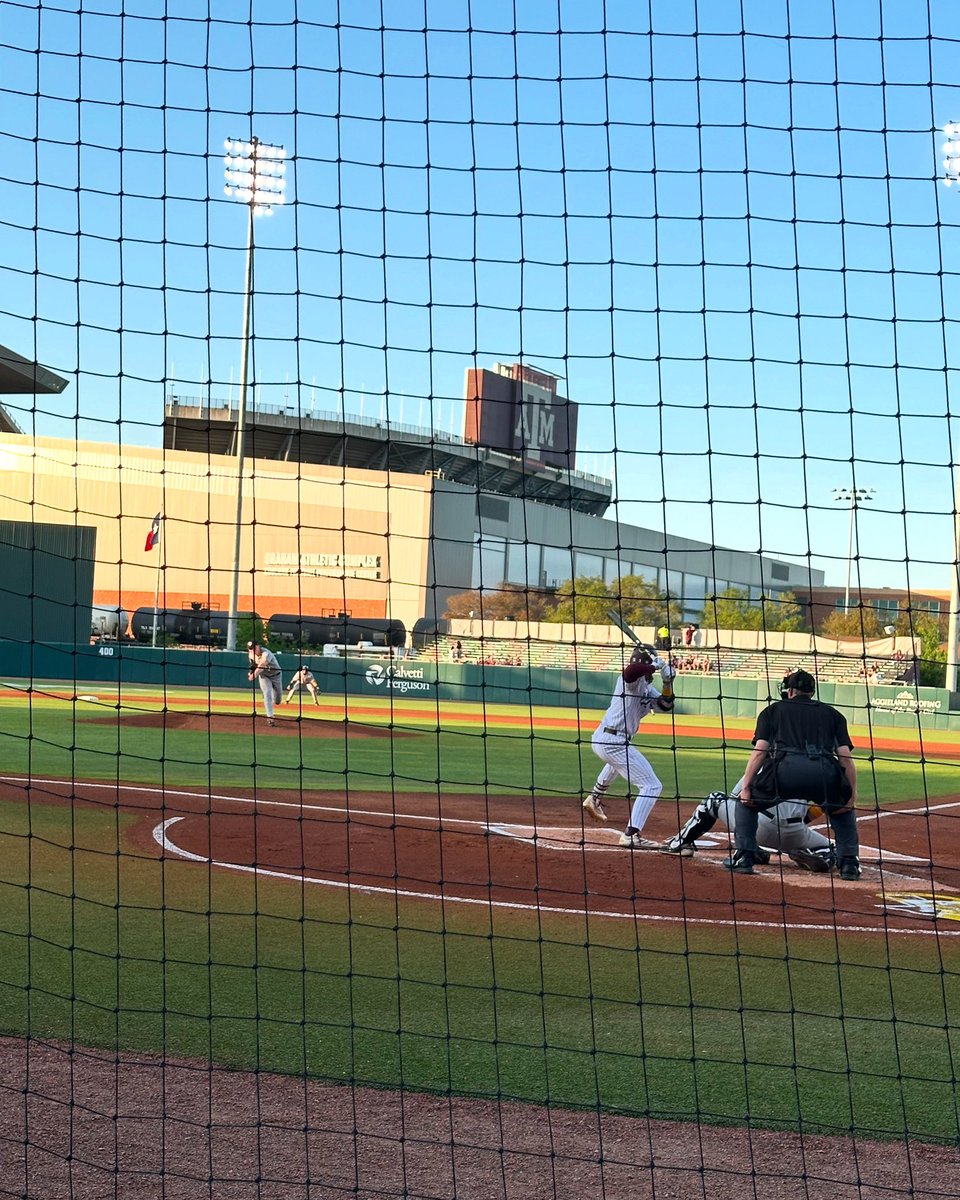 aggieprezemeri's tweet photo. @aggiebaseball hosts south carolina tonight at Olsen Field Blue Bell Park! #FirstAtBat #BTHOscarolina #Whoop https://t.co/ILTaWLlLW7