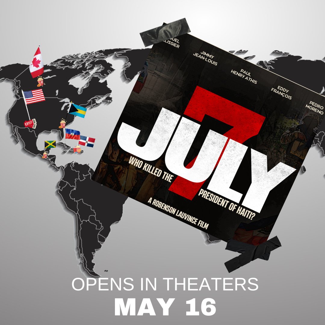 🚨 BREAKING NEWS 🚨
Pou premye fwa nan listwa, yon fim Ayisyen pral sòti nan plis pase 100 sinema Ozetazini epi tou nan mache entènasyonal tankou Kanada, Repiblik Dominikèn, Jamayik ak Bahamas!
🎬 JULY 7 ap make listwa kòm premye fim Ayisyen ki jwenn yon distribisyon sinematik