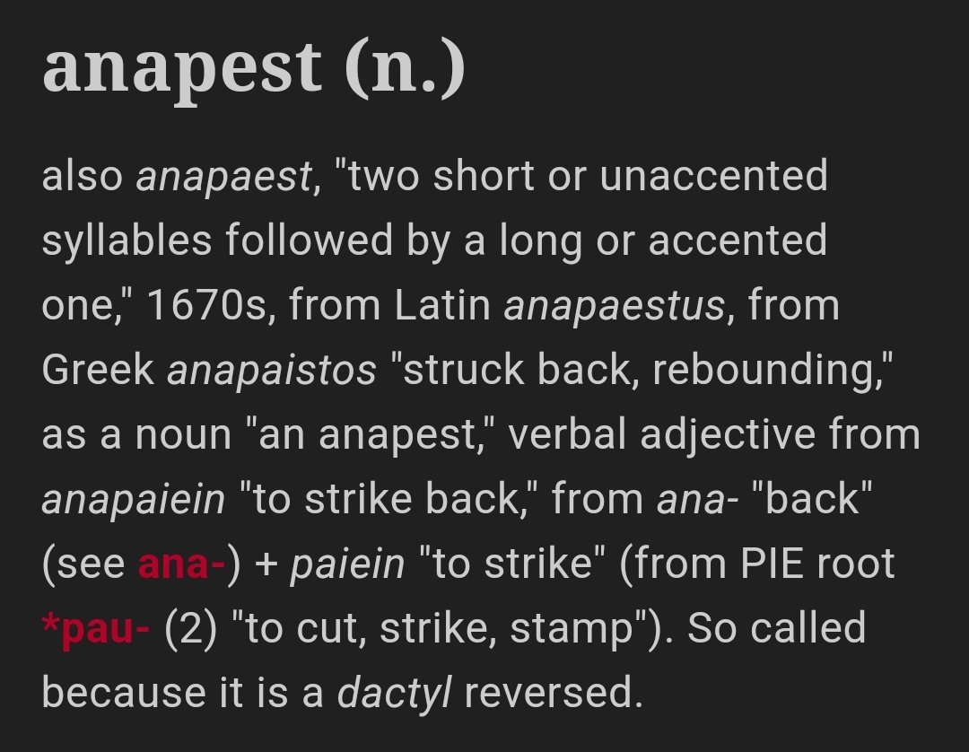 thelinebreak's tweet photo. Who knew anapests and dactyls are syllabic enemies? https://t.co/upvCUlexdi