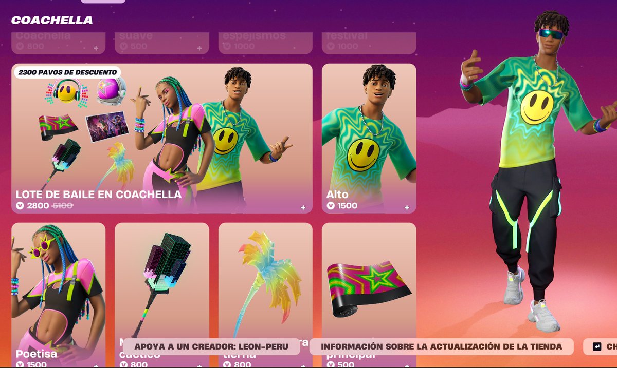 LeonPeruStore's tweet image. ⭐𝐅𝐎𝐑𝐓𝐍𝐈𝐓𝐄 𝐒𝐊𝐈𝐍 𝐕𝐈𝐀 𝐑𝐄𝐆𝐀𝐋𝐎 𝐒/ 𝟏.𝟓𝟎 Tienda 10/04‼️Los regalos de skin, mochilas, picos y otros que están en la tienda de FORTNITE. Yo te los envió vía regalo a tu cuenta a cambio del costo de regalo :) solo dame privado.