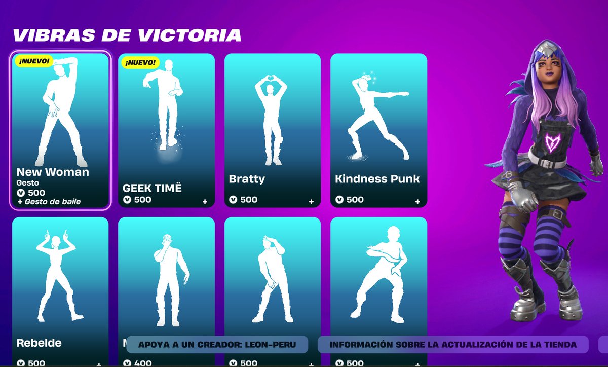 LeonPeruStore's tweet image. ⭐𝐅𝐎𝐑𝐓𝐍𝐈𝐓𝐄 𝐒𝐊𝐈𝐍 𝐕𝐈𝐀 𝐑𝐄𝐆𝐀𝐋𝐎 𝐒/ 𝟏.𝟓𝟎 Tienda 10/04‼️Los regalos de skin, mochilas, picos y otros que están en la tienda de FORTNITE. Yo te los envió vía regalo a tu cuenta a cambio del costo de regalo :) solo dame privado.