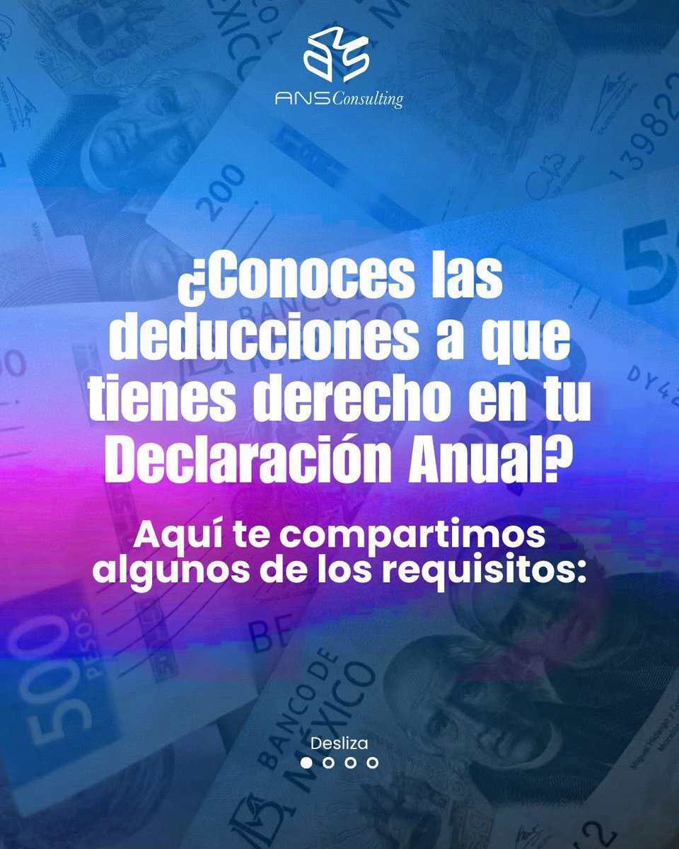 Consulting_ANS's tweet image. 📢 ¿Hiciste tu Declaración Anual y esperas devolución del SAT?

Aún estás a tiempo de obtener lo que te corresponde 💰

#DeclaraciónAnual #DevoluciónSAT #TrámitesSAT #ANSConsulting #Impuestos2025 #Fiscal