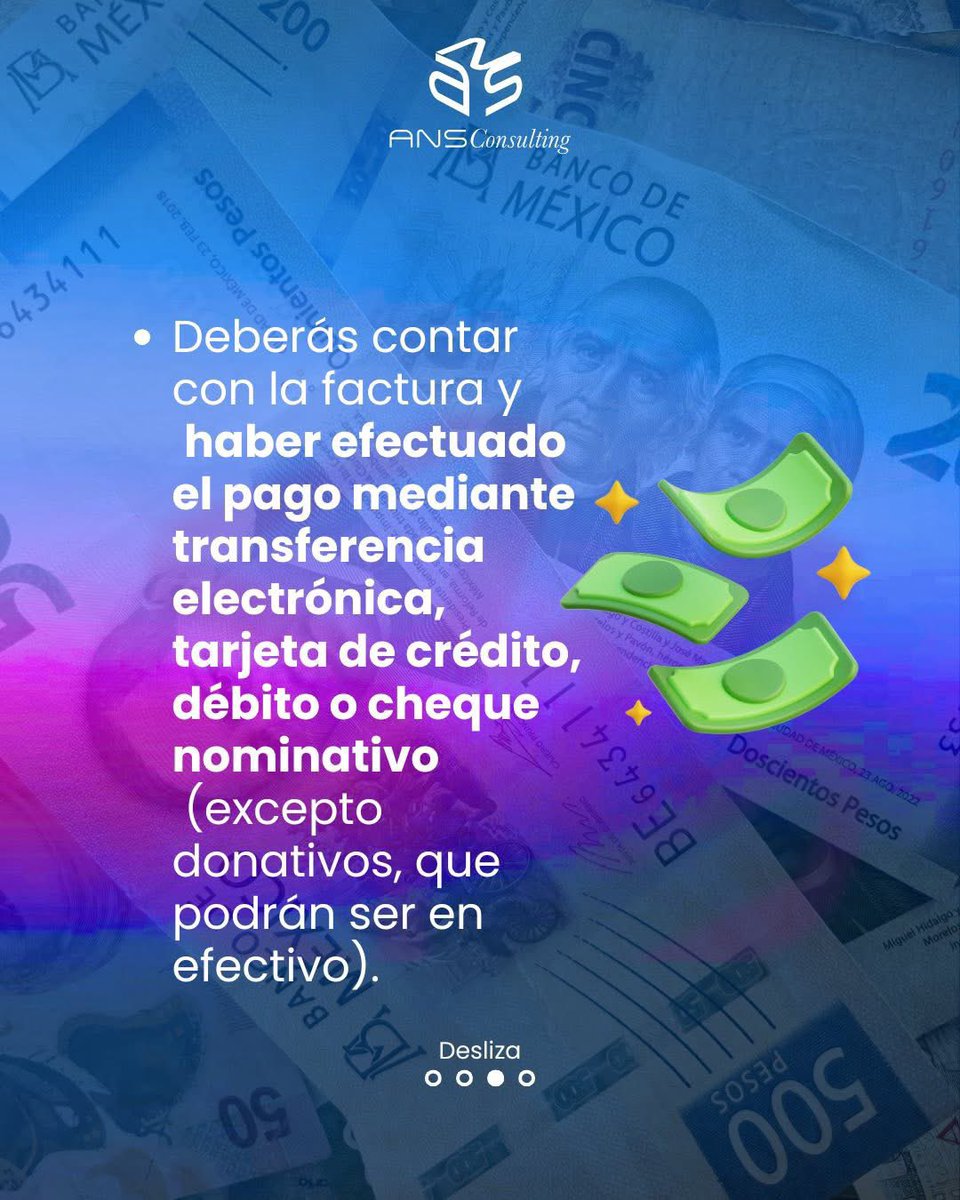 Consulting_ANS's tweet image. 📢 ¿Hiciste tu Declaración Anual y esperas devolución del SAT?

Aún estás a tiempo de obtener lo que te corresponde 💰

#DeclaraciónAnual #DevoluciónSAT #TrámitesSAT #ANSConsulting #Impuestos2025 #Fiscal
