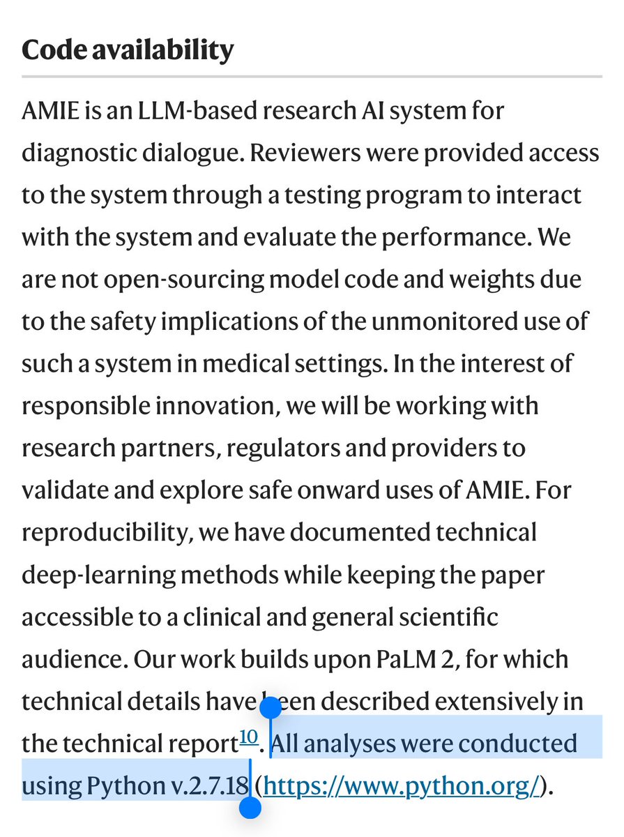 The only technical detail Google releases for this project is that they’re using a python version that’s been obsolete for 5+ years? 🤔