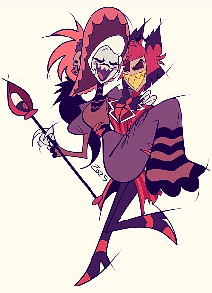 Caballero_Cuty's tweet image. Another commission collaboration for my boss @_asongstress 🌹 If you want to buy this future merch, go to with her (she'll make them keychains) ✨👀
#HazbinHotel