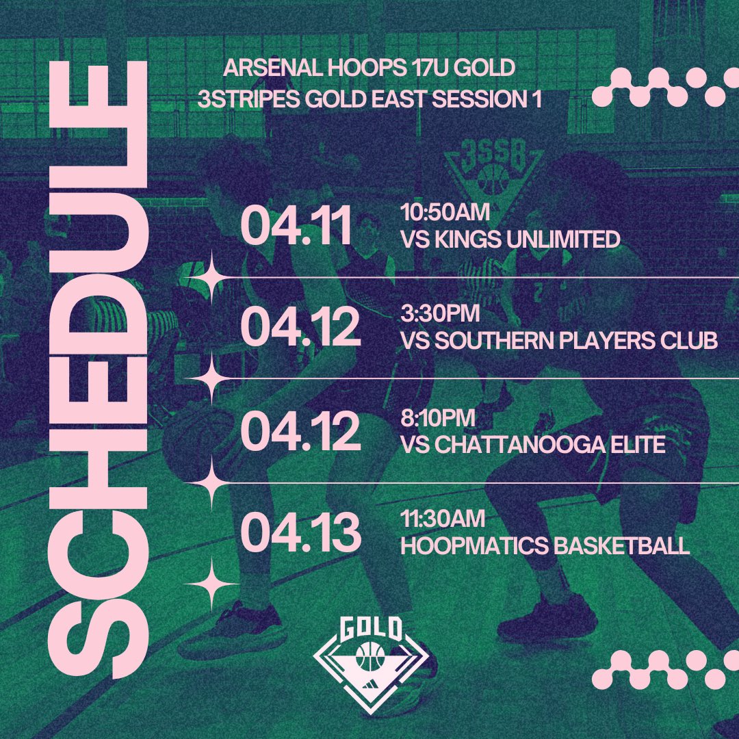 ArsenalHoops's tweet photo. Adidas 3Stripes Gold /// Session 1 

📍 17s &amp; 16s games at BlueHawk 
📍 15s games at Lawrence Sports Pavillion 

#Production #TrustTheWork https://t.co/UG6t1O62Ss