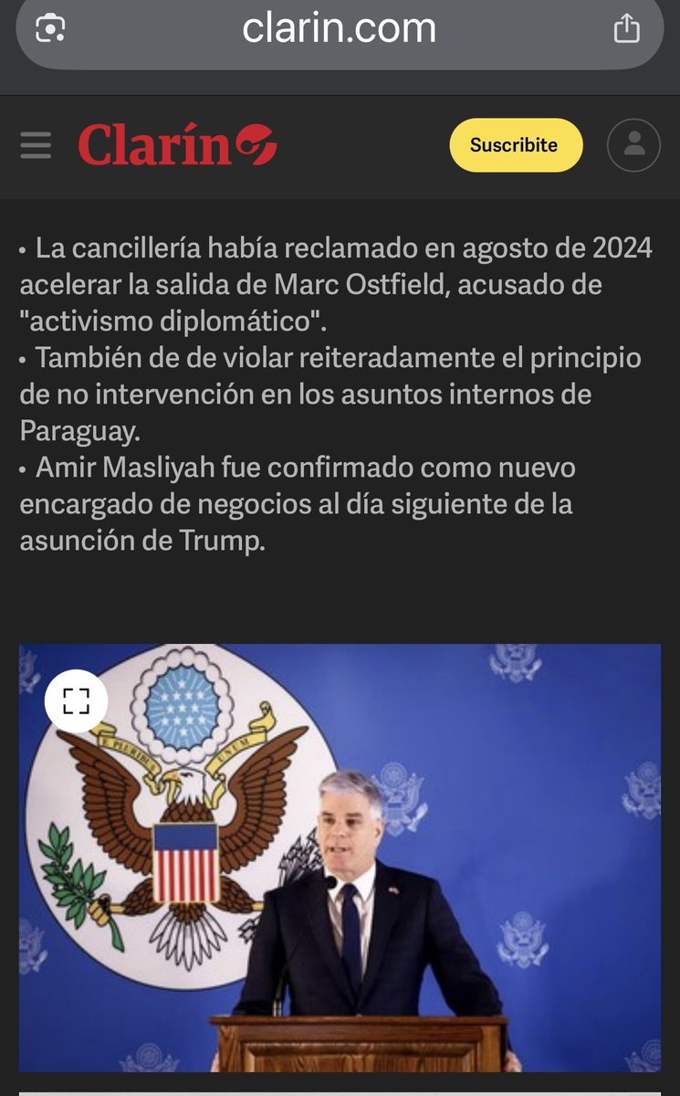 AbgYamyNal's tweet photo. El ex embajador de USA creó informes para el Department of state cargados de subjetividad y saña señalando a Abdo, y otros grandes personajes como "aliados de USA" pintando de tirano a @Horacio_Cartes ESCANDALOSA INTROMISIÓN.
Esto no publicó la “prensa cartista” ni abdista”👁️✍🏻🤔 https://t.co/nSEtmyEhpH