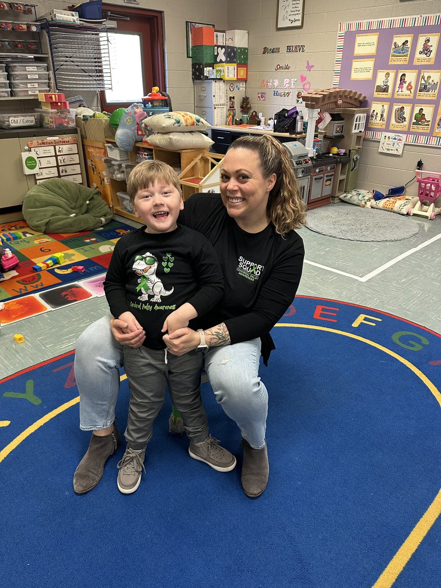 EarlyDicksonCo's tweet photo. Cerebral palsy awareness at SBES pre-K! These students and teachers are rocking that Pre-k life! https://t.co/kBt9i7FA2M