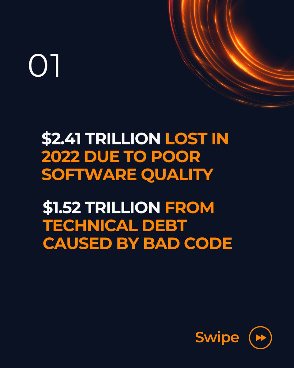 second_talent's tweet photo. How much is your hiring process really costing you?

In 2022, poor software cost U.S. businesses $2.41T.
$1.52T came from technical debt caused by bad code and poor architecture.

Why? Because hiring is broken.

Skip the noise. Get the top 5% of pre-vetted talent in 24h. https://t.co/8bIF8HUuBE