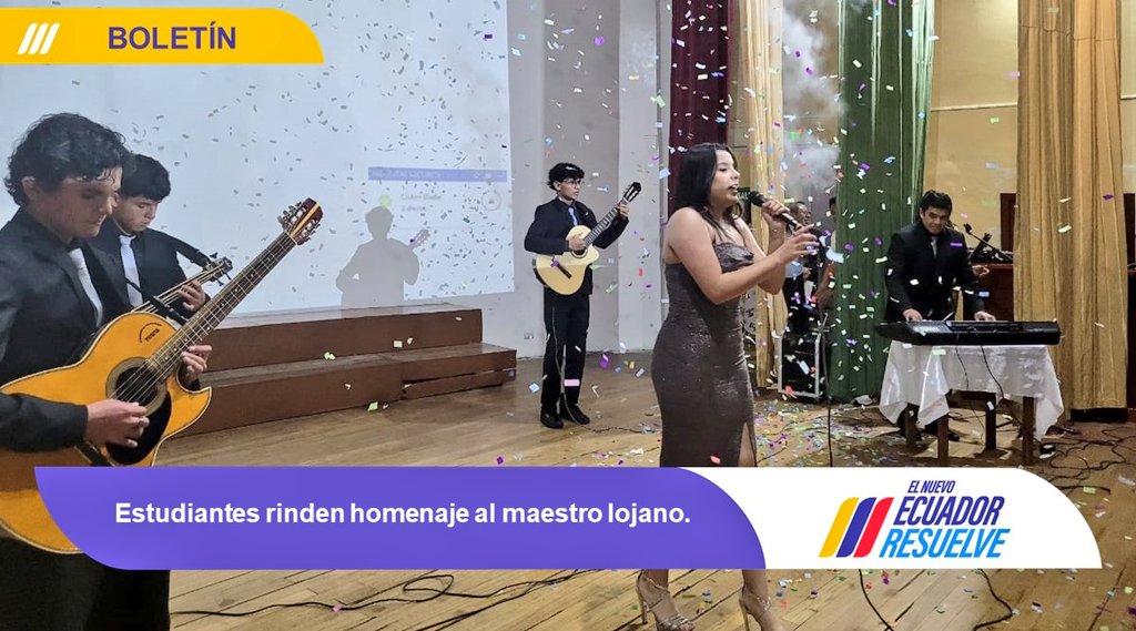 [BOLETÍN] Con música, poesía y baile los estudiantes se hicieron presentes en el homenaje a los maestros que organizó el Distrito 11D01 Loja Educación. ➡️ surl.li/grrkpj

#ElNuevoEcuadorResuelve