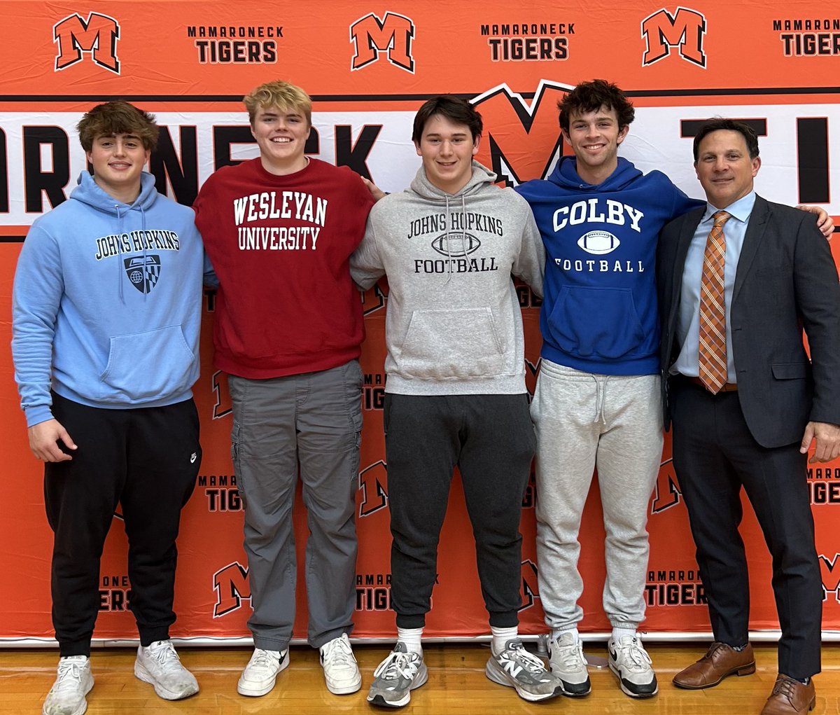 Anthony Vitti (@vitron5) on Twitter photo College sports signing day <a href="/MamaroneckED/">Mamaroneck Schools</a> Congrats to our '25 senior captains who will be playing 🏈 at some outstanding institutions next fall. 💪🧠👏 Kudos to all of our student-athletes making the jump to the collegiate level. <a href="/MamkFootball/">Mamaroneck Football</a> <a href="/mhsvarsitysport/">The Jungle</a> <a href="/MamkAthletics/">MHS Athletics</a> College sports signing day <a href="/MamaroneckED/">Mamaroneck Schools</a> Congrats to our '25 senior captains who will be playing 🏈 at some outstanding institutions next fall. 💪🧠👏 Kudos to all of our student-athletes making the jump to the collegiate level. <a href="/MamkFootball/">Mamaroneck Football</a> <a href="/mhsvarsitysport/">The Jungle</a> <a href="/MamkAthletics/">MHS Athletics</a>