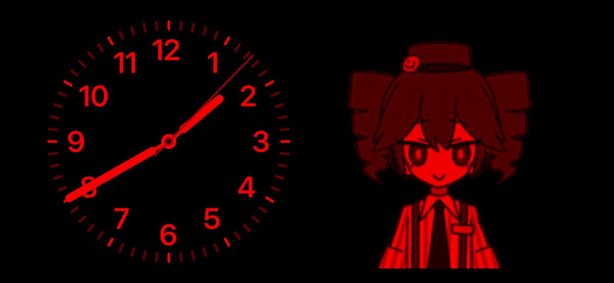 DanIsBadAtFN's tweet photo. For some reason when I turn my phone sideways while it’s charging Kasane Teto ominously appears along with a red clock. https://t.co/629ppDg4Ua