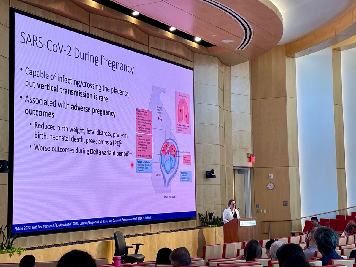 Deepak Kumar (@deepaksharma248) on Twitter photo Incredible talk by my colleague <a href="/elizamccoll/">Dr. Eliza McColl (she/her)</a> <a href="/MysorekarLab/">Dr. Indira Mysorekar</a> today showing how SARS-CoV-2 activates ferroptosis in the placenta. It is still vital step toward understanding pregnancy complications in COVID-affected patients!
#TFRS2025 #SARSCoV2 #MaternalHealth #PlacentaResearch Incredible talk by my colleague <a href="/elizamccoll/">Dr. Eliza McColl (she/her)</a> <a href="/MysorekarLab/">Dr. Indira Mysorekar</a> today showing how SARS-CoV-2 activates ferroptosis in the placenta. It is still vital step toward understanding pregnancy complications in COVID-affected patients!
#TFRS2025 #SARSCoV2 #MaternalHealth #PlacentaResearch