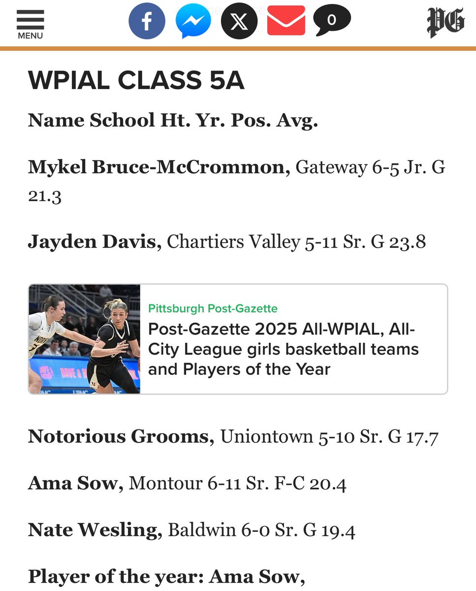 rlw1220's tweet photo. Quite the way to wrap up senior season!  Congrats @Wesling_Nate412 ! 1 of top 5 PG Section 5 A All WPIAL and coaches votes #1 PG 5A Section 3 All Section!! 👏 A result of years of hard work showed and an incredible team beside you on that court!! @BHSBoysBBall_  @BaldwinAthDept https://t.co/TytAE3K636