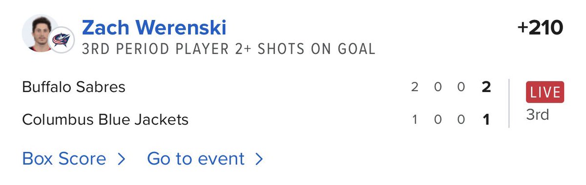 🏒 BUF vs CBJ Live 3rd Period Shots 🏒

FIRE THE DAMN PUCK! 

#NHLPicks #GamblingX #Fanduel