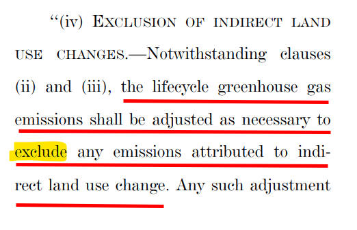biofuelslaw's tweet photo. This is a great observation regarding the #45Z bill introduced today. ILUC is often weaponized to make #biofuels look bad. This bill would exclude emissions attributed to #ILUC from 45Z calculations, which would allow the fuels to earn a larger credit. #ethanol #biodiesel #SAF https://t.co/KtonUBnNwp