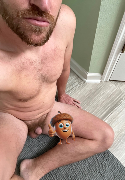 PositiveSmall's tweet photo. My sexy friend has a lovely acorn hidden in his bushy forest.  I love finding acorns like this.  Show him some love if you support #SmallPenisPride and #SmallPenisPositivity for the #SmallDickBrotherhood https://t.co/Y9LfxFpt0w