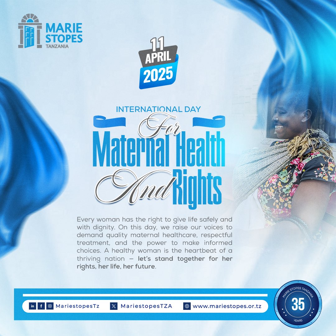 🌍 April 11 is the International Day for Maternal Health and Rights. Every woman deserves to give life safely and with dignity. Protecting maternal health means upholding fundamental human rights, the right to survive, access quality healthcare, receive care without