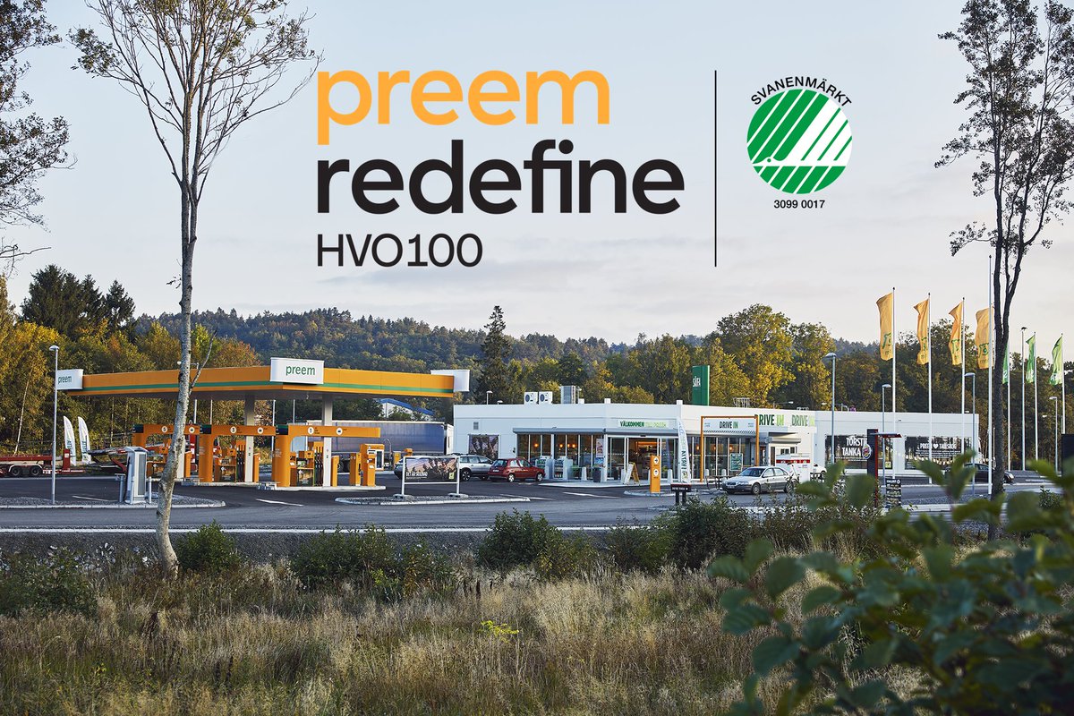 Nu lanseras Preem Redefine HVO100 – världens första Svanenmärkta HVO100.
Läs pressmeddelandet här brnw.ch/21wRVnK

#hvo100 #preemredefine #förnybardiesel #svanenmärkt