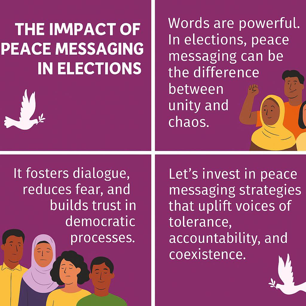 WSR_Uganda's tweet image. Peace messaging isn't just communication—it's prevention.
Timely, inclusive, and strategic messages can diffuse tensions, debunk misinformation, and promote civic responsibility. 🕊️
@IrlEmbUganda 
#UGWomen4Peace