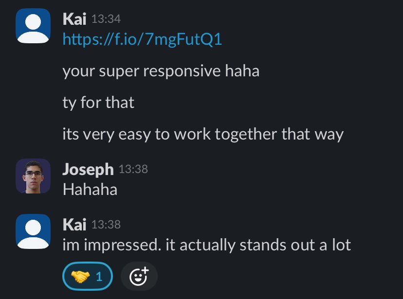 The best message to get as an editor