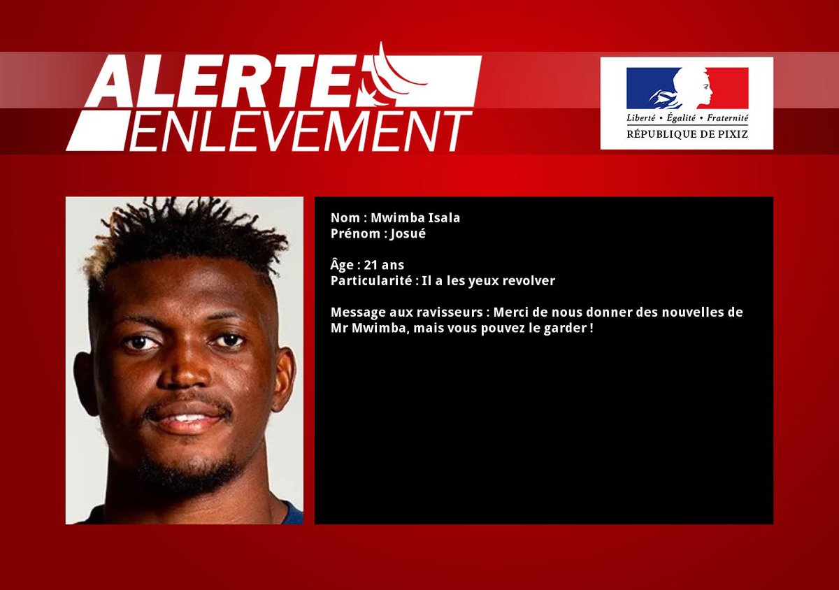 🤔 | Cela fait plusieurs semaines qu’on a plus de nouvelles de Josué Mwimba Isala. 

Blessé ? Écarté ? On ne sait pas … 

Sur son compte TikTok, il a l’air de bien s’amuser en tout cas. 

Et pendant ce temps, il est sûrement encore payé par le <a href="/ClermontFoot/">Clermont Foot 63</a> 🤔

#CF63 |