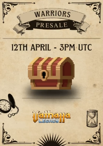 🚨GIVEAWAY IN 24 HOURS!! 5x Warrior GTD WL! 🚨

✅GTD: 45 RON (Limit of 5 per wallet)      
Presale Website: valhallalegacy.gg/presale
(Don't forget to deposit RON on the platform before minting! You can withdraw if you don’t mint) 

1) like and RT the post   
2) Follow