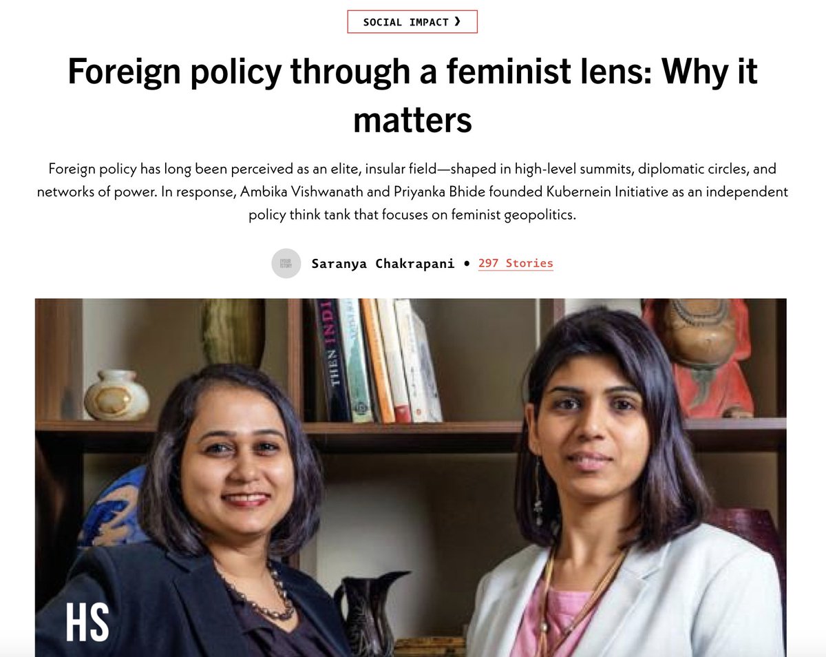 Kubernein Initiative (@kubernein) on Twitter photo ❗️Featured in YourStory! <a href="/theidlethinker/">Ambika Vishwanath 🇮🇳</a> & Priyanka speak to <a href="/saranya_ysmedia/">Saranya Chakrapani</a> on why they founded <a href="/Kubernein/">Kubernein Initiative</a>, a think tank & research consultancy focused on Foreign Policy & emerging trends in security, a field long perceived as elite & insular, to bring a more diverse set of ❗️Featured in YourStory! <a href="/theidlethinker/">Ambika Vishwanath 🇮🇳</a> & Priyanka speak to <a href="/saranya_ysmedia/">Saranya Chakrapani</a> on why they founded <a href="/Kubernein/">Kubernein Initiative</a>, a think tank & research consultancy focused on Foreign Policy & emerging trends in security, a field long perceived as elite & insular, to bring a more diverse set of
